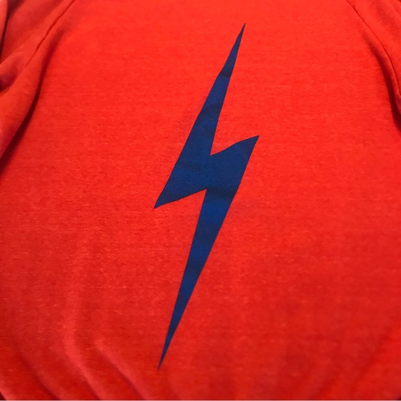 Aviator Nation Bolt crew sweatshirt in Orange//Blue Size Large - Picture 2 of 7